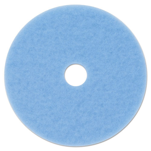 Hi-Performance Burnish Pad 3050, 27" Diameter, Sky Blue, 5/Carton-(MMM59824)