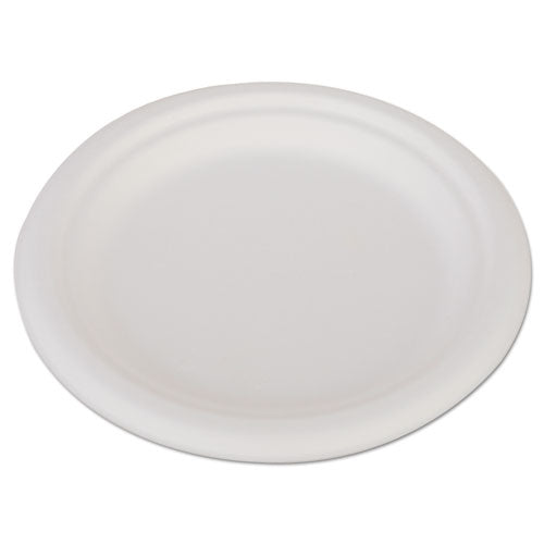 ChampWare Heavyweight Bagasse Dinnerware, Plate, 6", White, 1,000/Carton-(SCH18110)