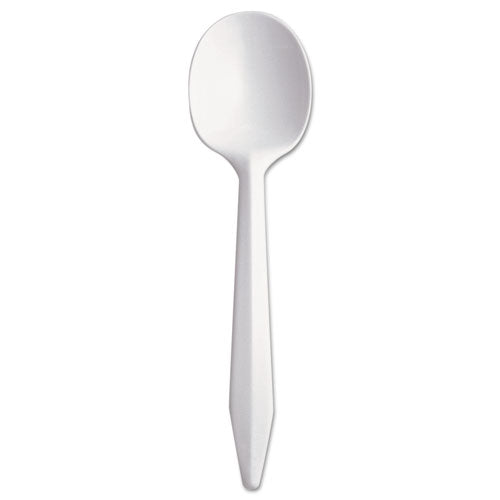 Style Setter Mediumweight Plastic, Spoons, White, 5.6", 1000/Carton-(DCCSU6BW)