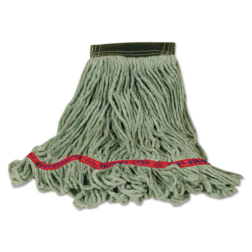 Swinger Loop Wet Mop Heads, Cotton/Synthetic Blend, Green, Medium, 6/Carton-(RCPC152GRE)