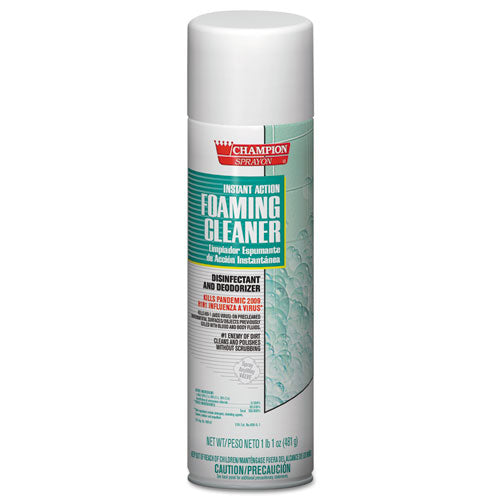 Instant Action Foaming Cleaner/Disinfectant, 17 oz, Aerosol Spray, 12/Carton-(CHP5196)