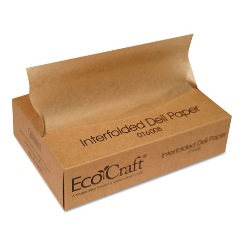 EcoCraft Interfolded Soy Wax Deli Sheets, 8 x 10.75, 500/Box, 12 Boxes/Carton-(BGC016008)