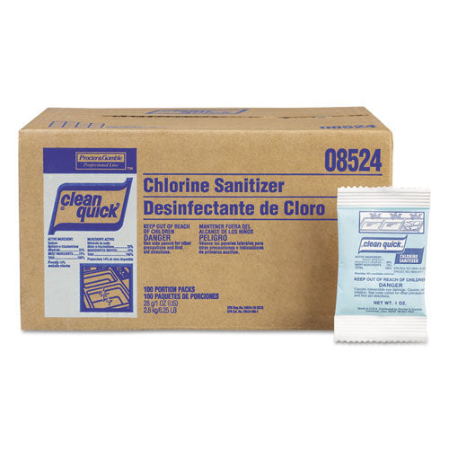 Powdered Chlorine-Based Sanitizer, 1oz Packet, 100/Carton-(PGC02584)