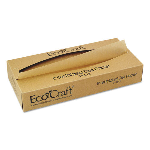 EcoCraft Interfolded Soy Wax Deli Sheets, 12 x 10.75, 500/Box, 12 Boxes/Carton-(BGC016012)