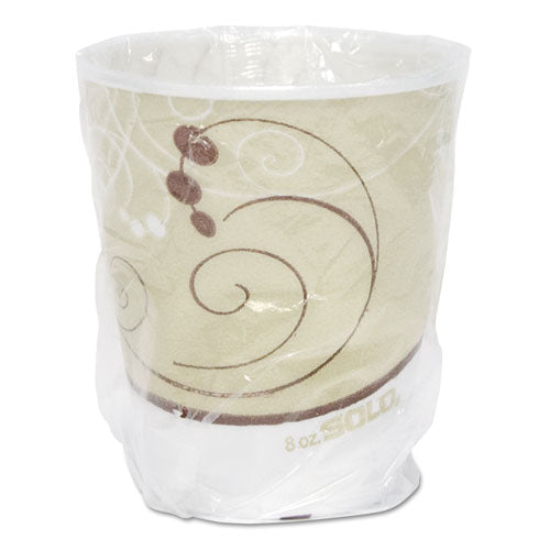 Trophy Plus Dual Temperature Insulated Cups in Symphony Design, 9 oz, Beige, Individual Wrapped, 900/Carton-(SCCWX9SYM)