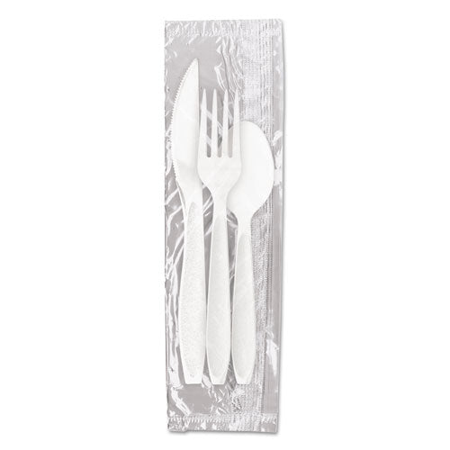 Reliance Mediumweight Cutlery Kit, Knife/Fork/Spoon, White, 500 Kits/Carton-(SCCRSW7Z)