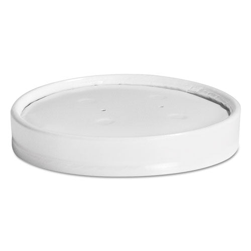 Vented Paper Lids, Fits 8 oz to 16 oz Cups, White, 25/Sleeve, 40 Sleeves/Carton-(HUH71870)