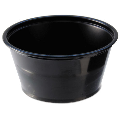 Portion Cups, 2 oz, Black, 250/Sleeve, 10 Sleeves/Carton-(FABPC200B)