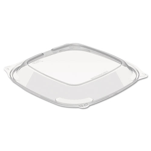 PresentaBowls Pro Clear Square Bowl Lids, Large Vented Square, 8.5 x 8.5 x 1, Clear, Plastic, 63/Bag, 4 Bags/Carton-(DCCPP2464BDL)