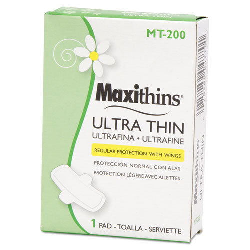 Maxithins Vended Ultra-Thin Pads, 200/Carton-(HOSMT200)