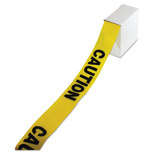 Site Safety Barrier Tape, "Caution" Text, 3" x 1,000 ft, Yellow/Black-(IMP7328)