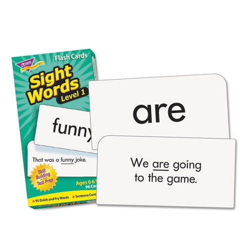 Skill Drill Flash Cards, Sight Words Set 1, 3 x 6, Black and White, 96/Set-(TEPT53017)