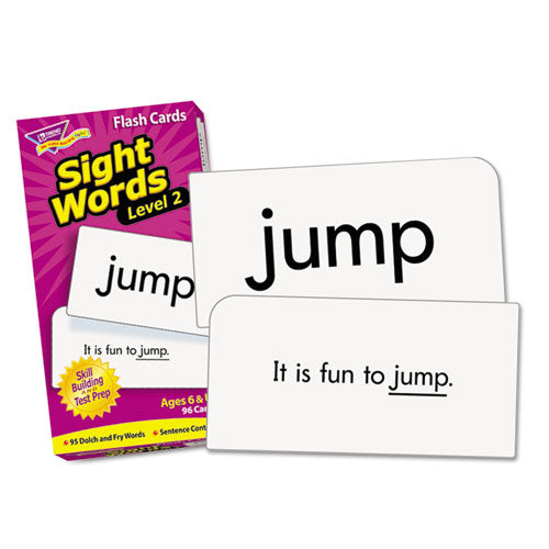 Skill Drill Flash Cards, Sight Words Set 2, 3 x 6, Black and White, 97/Set-(TEPT53018)