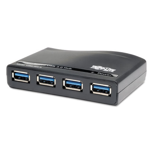 USB 3.0 SuperSpeed Hub, 4 Ports, Black-(TRPU360004R)