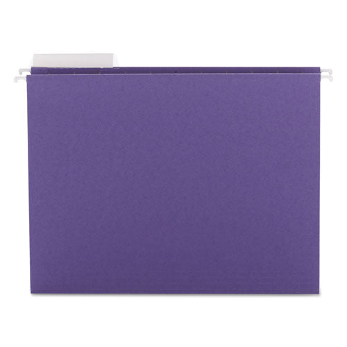 Color Hanging Folders with 1/3 Cut Tabs, Letter Size, 1/3-Cut Tabs, Purple, 25/Box-(SMD64023)