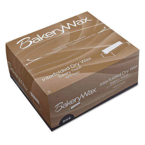 EcoCraft Interfolded Dry Wax Bakery Tissue, 6 x 10.75, White, 1,000/Box, 10 Boxes/Carton-(BGC010006)