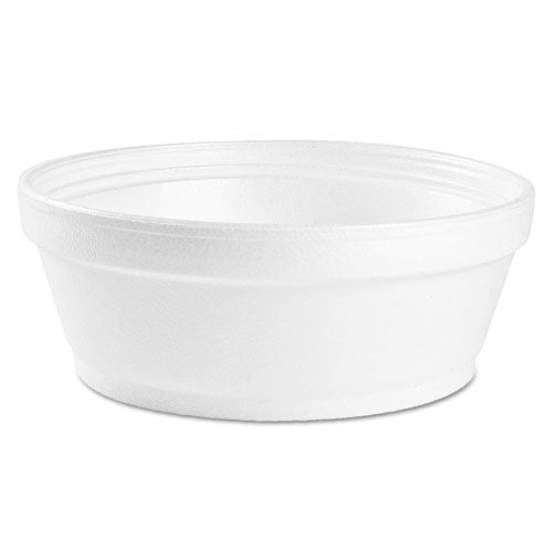 Foam Container, Squat, 8 oz, 4.63" Diameter x 1.13"h, White, 500/Carton-(DCC8SJ32)