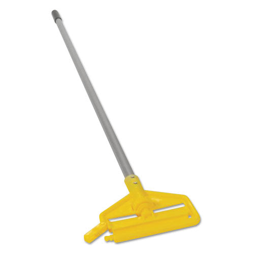 Invader Aluminum Side-Gate Wet-Mop Handle, 1" dia x 60", Gray/Yellow-(RCPH136)