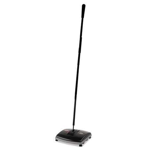 Floor and Carpet Sweeper, 44" Handle, Black/Gray-(RCP421288BLA)