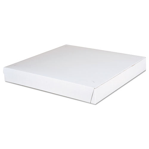 Lock-Corner Pizza Boxes, 14 x 14 x 1.88, White, Paper, 100/Carton-(SCH1465)