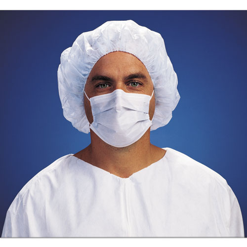 M5 Pleat Style Face Mask With Earloops, Regular, Blue, 50/Bag, 10 Bags/Carton-(KCC62692)