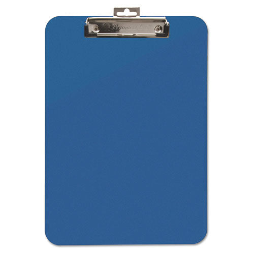 Unbreakable Recycled Clipboard, 0.25" Clip Capacity, Holds 8.5 x 11 Sheets, Blue-(BAU61623)