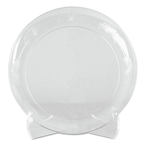 Designerware Plates, Plastic, 6" dia, Clear, 18/Pack, 10 Packs/Carton-(WNADWP6180)