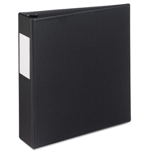 Durable Non-View Binder with DuraHinge and Slant Rings, 3 Rings, 2" Capacity, 11 x 8.5, Black-(AVE08727)