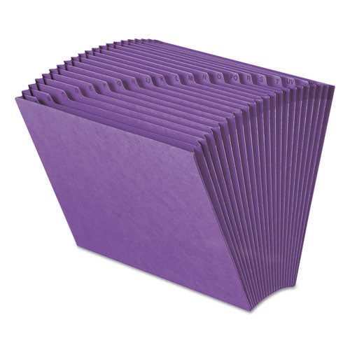 Heavy-Duty Indexed Expanding Open Top Color Files, 21 Sections, 1/21-Cut Tabs, Letter Size, Purple-(SMD70721)