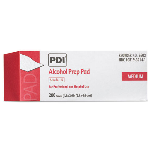 PDI Alcohol Prep Pads, 200/Box-(NICB60307)