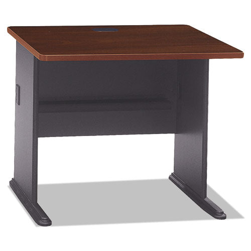 Series A Collection Workstation Desk, 35.63" x 26.88" x 29.88", Hansen Cherry/Galaxy-(BSHWC90436A)