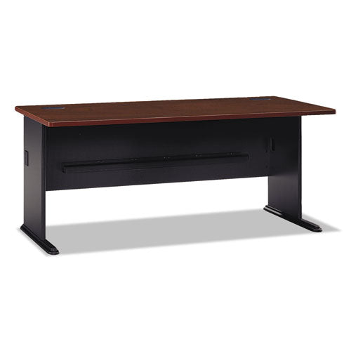 Series A Collection Workstation Desk, 71.63" x 26.88" x 29.88", Hansen Cherry/Galaxy-(BSHWC94472)