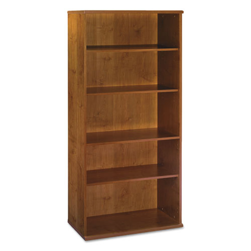 Series C Collection Bookcase, Five-Shelf, 35.63w x 15.38d x 72.78h, Natural Cherry-(BSHWC72414)