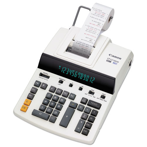 CP1213DIII 12-Digit Heavy-Duty Commercial Desktop Printing Calculator, Black/Red Print, 4.8 Lines/Sec-(CNM9933B001)