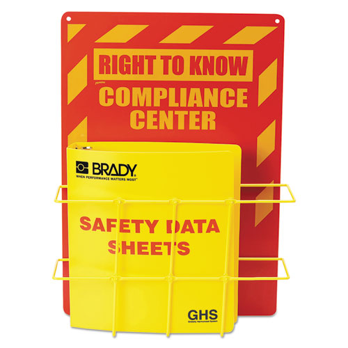 SDS Compliance Center, 14w x 4.5d x 20h, Yellow/Red-(LMTH121370)