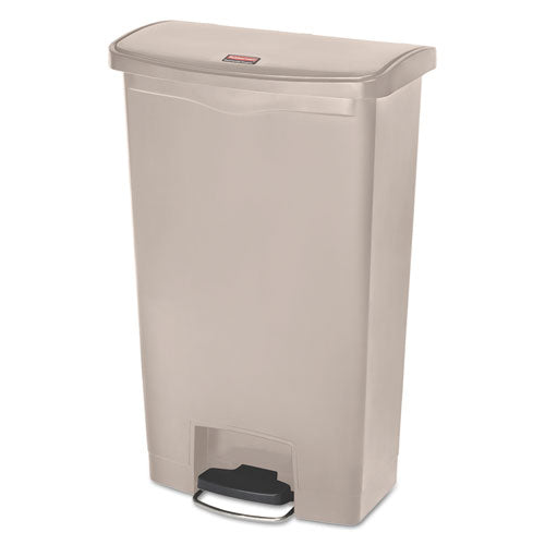 Streamline Resin Step-On Container, Front Step Style, 18 gal, Polyethylene, Beige-(RCP1883460)