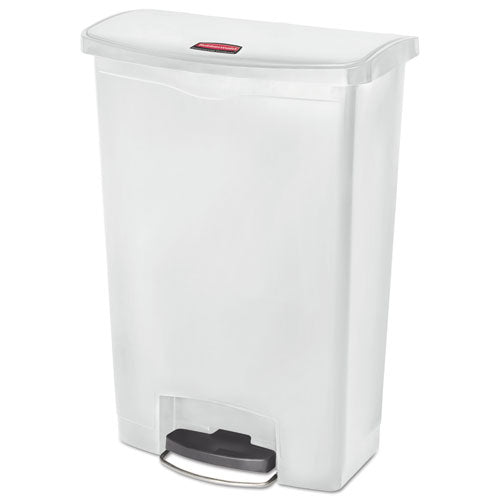 Streamline Resin Step-On Container, Front Step Style, 24 gal, Polyethylene, White-(RCP1883561)