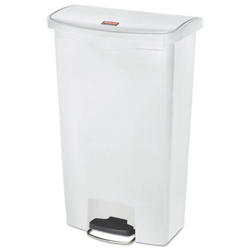 Streamline Resin Step-On Container, Front Step Style, 18 gal, Polyethylene, White-(RCP1883559)