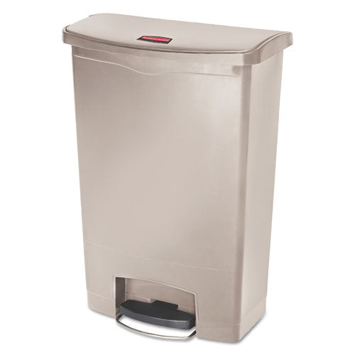 Streamline Resin Step-On Container, Front Step Style, 24 gal, Polyethylene, Beige-(RCP1883552)