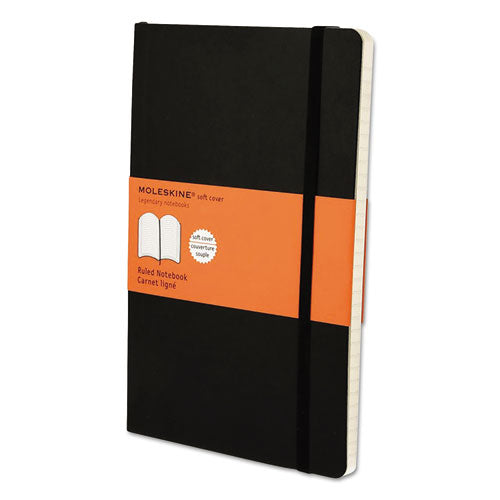 Classic Softcover Notebook, 1-Subject, Narrow Rule, Black Cover, (192) 8.25 x 5 Sheets-(HBGMSL14)