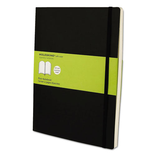 Classic Softcover Notebook, 1-Subject, Unruled, Black Cover, (192) 10 x 7.5 Sheets-(HBGMSX17)