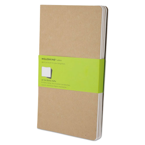 Cahier Journal, 1-Subject, Unruled, Brown Kraft Cover, (80) 8.25 x 5 Sheets, 3/Pack-(HBGQP418)