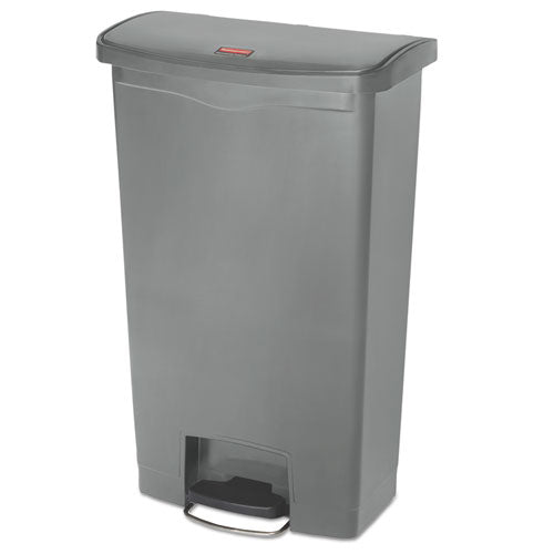 Streamline Resin Step-On Container, Front Step Style, 18 gal, Polyethylene, Gray-(RCP1883604)