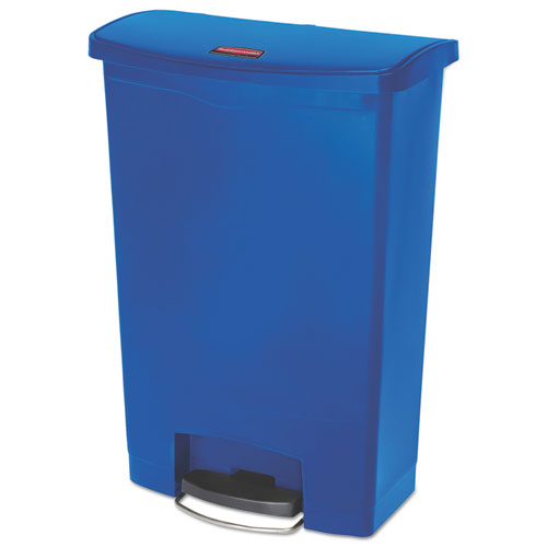Streamline Resin Step-On Container, Front Step Style, 24 gal, Polyethylene, Blue-(RCP1883597)