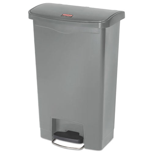 Streamline Resin Step-On Container, Front Step Style, 13 gal, Polyethylene, Gray-(RCP1883602)