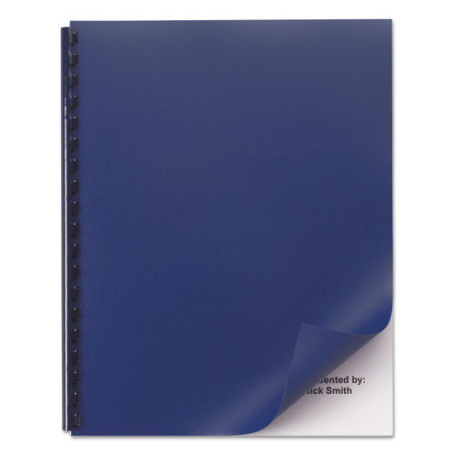 Opaque Plastic Presentation Covers for Binding Systems, Navy, 11 x 8.5, Unpunched, 50/Pack-(GBC2514494)