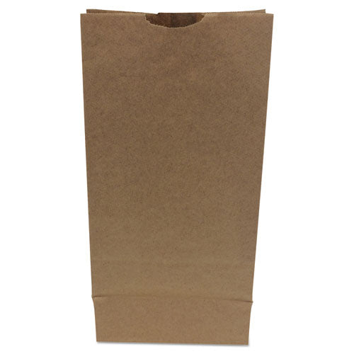 Grocery Paper Bags, 50 lb Capacity, #10, 6.31" x 4.19" x 13.38", Kraft, 500 Bags-(BAGGH10500)