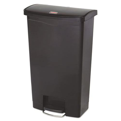 Streamline Resin Step-On Container, Front Step Style, 18 gal, Polyethylene, Black-(RCP1883613)