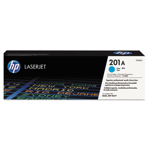 HP 201A, (CF401A) Cyan Original LaserJet Toner Cartridge-(HEWCF401A)