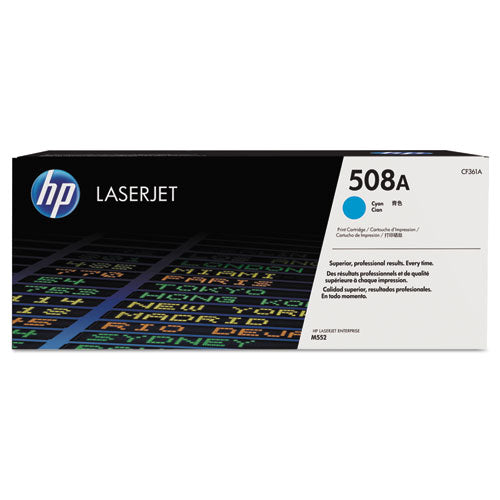 HP 508A, (CF361A) Cyan Original LaserJet Toner Cartridge-(HEWCF361A)